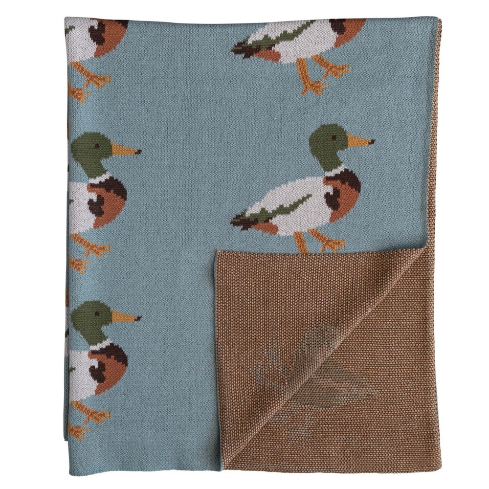 Mallard Duck Knit Baby Blanket